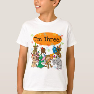 Party Dieren 3e verjaardag Tshirts