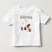 Party Dieren Eekhoorn Verjaardagsfeest Kinder Shirts (Voorkant)