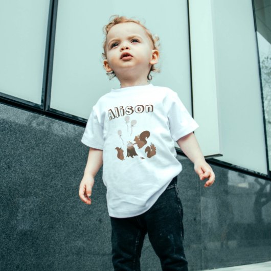 Party Dieren Eekhoorn Verjaardagsfeest Kinder Shirts