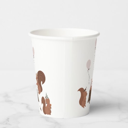 Party Dieren Eekhoorn Verjaardagsfeest Papieren Bekers (Rechts)