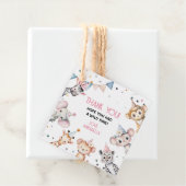 Party dieren leuke safari meisje verjaardagsfeestj bedankjes labels (In situ)