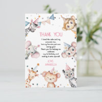 Party dieren leuke safari meisje verjaardagsfeestj