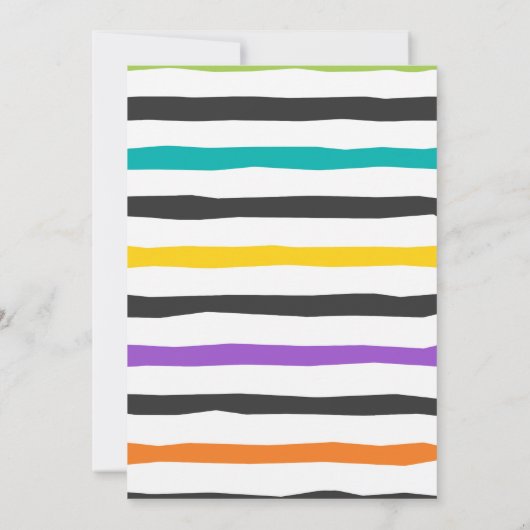 Party Dieren Moderne Verjaardag Uitnodiging (Achterkant)