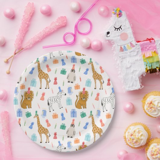 Party Dieren Papieren Borden Papieren Bordje (Feest)