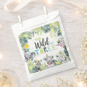 Party Dieren Safari Jong Wild en Drie Verjaardag Bedankzakje (Geknipt)