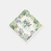 Party Dieren Safari Jong Wild en Drie Verjaardag Servet (Hoek)