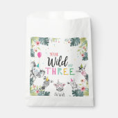 Party Dieren Safari Meisje Jong Wild en Drie Bedankzakje (Voorkant)