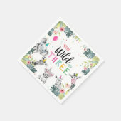 Party Dieren Safari Meisje Jong Wild en Drie Servet (Hoek)