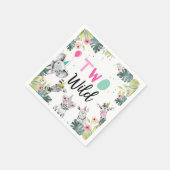 Party Dieren Safari Meisje Twee Wilde Tweede Verja Servet (Hoek)