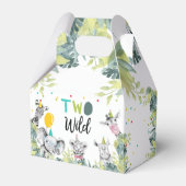 Party Dieren Safari Twee Wilde Jongen Verjaardag Bedankdoosjes (Voorkant Zijde)