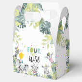 Party Dieren Safari Vier Wilde Jongen Verjaardag Bedankdoosjes (Geopend)