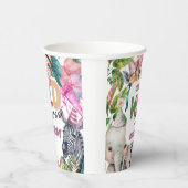 Party Dieren Safari Wild Drie Verjaardagsfeest Papieren Bekers (Rechts)