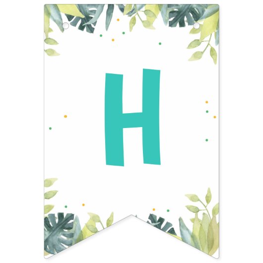 Party Dieren Safari Wild Een Gelukkige Verjaardag Vlaggetjes (Tweede vlag)