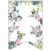 Party Dieren Safari Wild Een Gelukkige Verjaardag Vlaggetjes (Eerste vlag)