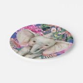 Party Dieren Safari Wild Een Jongen Verjaardagsfee Papieren Bordje (Gekanteld)