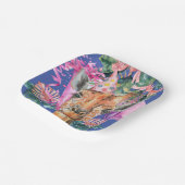 Party Dieren Safari Wild Een Jongen Verjaardagsfee Papieren Bordje (Gebogen)