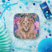 Party Dieren Safari Wild Een Jongen Verjaardagsfee Papieren Bordje (Feest)