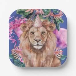 Party Dieren Safari Wild Een Jongen Verjaardagsfee Papieren Bordje