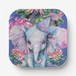 Party Dieren Safari Wild Een Jongen Verjaardagsfee Papieren Bordje