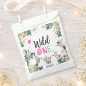 Party Dieren Safari Wild Een Meisje Eerste Verjaar Bedankzakje (Geknipt)