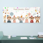 Party Dieren thema gepersonaliseerd Spandoek (Beurs)