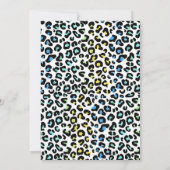 Party Dieren Wild Safari Blauw Jongen Verjaardagsf Kaart (Achterkant)