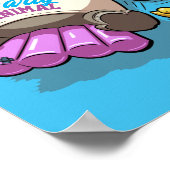 Party Dierlijke Rhino Opblaasbare Matras Cartoon Poster (Hoek)