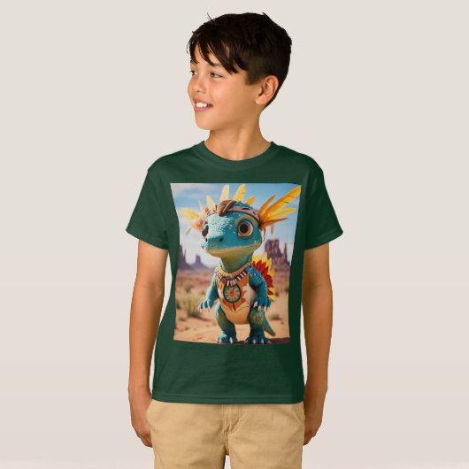 "Party Dino Adventure!" T-shirt (Voorkant volledig)