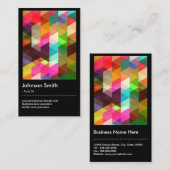 Party DJ - Colorful Mosaic Pattern Visitekaartje (Voorkant / Achterkant)