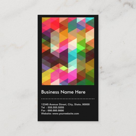 Party DJ - Colorful Mosaic Pattern Visitekaartje (Achterkant)