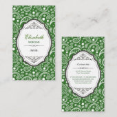 Party DJ - Retro Paisley Pattern Visitekaartje (Voorkant / Achterkant)