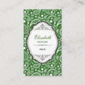 Party DJ - Retro Paisley Pattern Visitekaartje (Voorkant)