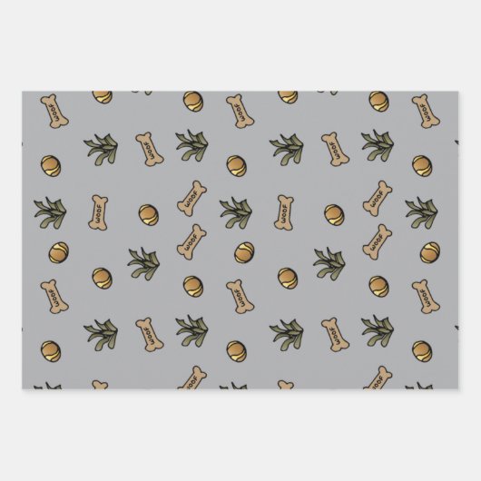 Party Dog Wrapping Bundel Inpakpapier Vel (Voorkant)