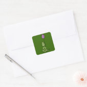 Party Dragon Vierkante Sticker (Envelop)