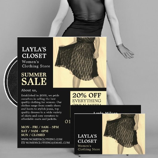 Party Dress, Women's Clothing Store Adverteren Flyer
