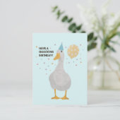 Party Duck Pun: Heb een 'Quacking Birthday' Briefkaart (Staand voorkant)