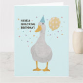 Party Duck Pun: Heb een 'Quacking Birthday' Kaart (Voorkant)