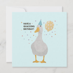 Party Duck Pun: Heb een 'Quacking Birthday' Kaart