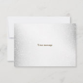 Party Dusty Blue Waterverf Flowers Silver Elegant Bedankkaart (Achterkant)