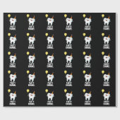 Party Enamel Funny Tooth Pun Dark BG Cadeaupapier (Vlak)