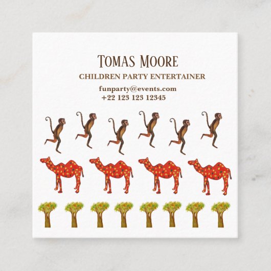 Party Entertainer Visitekaartjes (Voorkant)