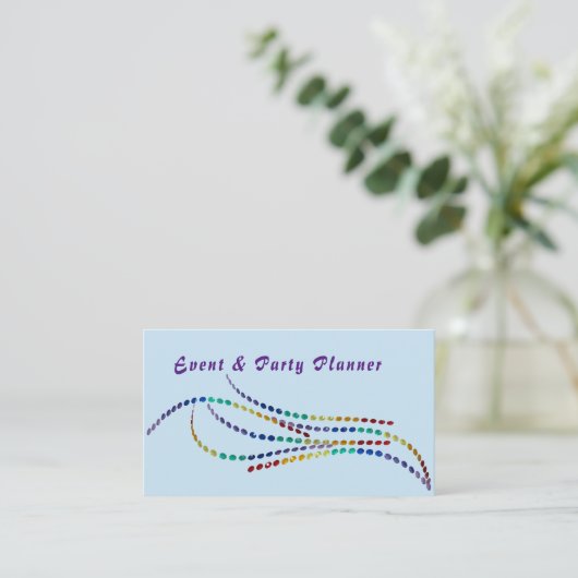 Party Event Celebration planner business organizer Visitekaartje (Staand voorkant)