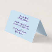 Party Event Celebration planner business organizer Visitekaartje (Achterkant)
