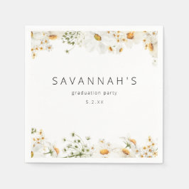 Party Event Daisy Floral Name of Monogram Napkins Servet