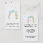 *~* Party Event Planner Rainbow-ballonwaalballon Visitekaartje (Voorkant / Achterkant)