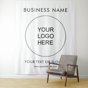 Party Event Seminar Bedrijf Logo Verticale Achterg Wandkleed