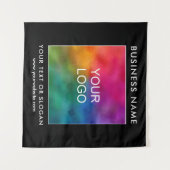 Party Event Seminar Business Company Logo Black Wandkleed (Voorkant (horizontaal))