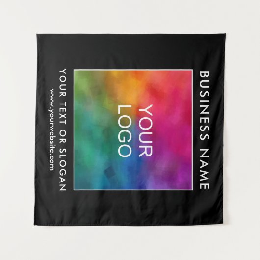 Party Event Seminar Business Company Logo Black Wandkleed (Voorkant (horizontaal))