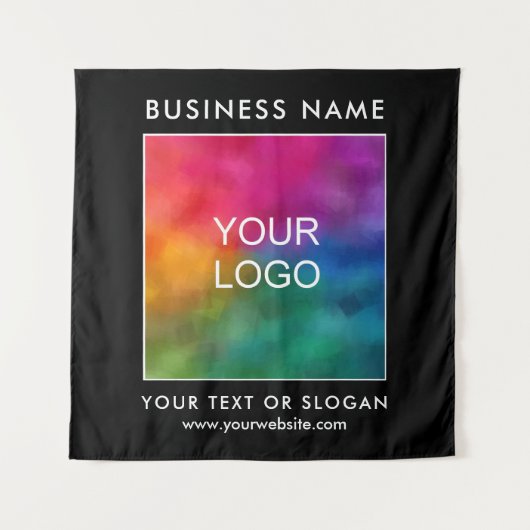 Party Event Seminar Business Company Logo Black Wandkleed (Voorkant)