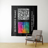 Party Event Seminar Logo QR Code Grote Achtergrond Wandkleed (In situ)